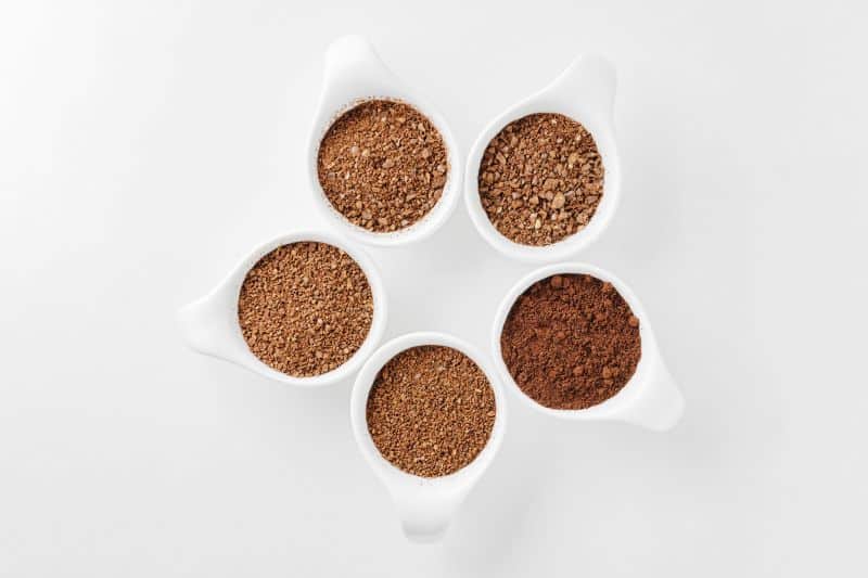 5 cups of ground coffee coarse and fine