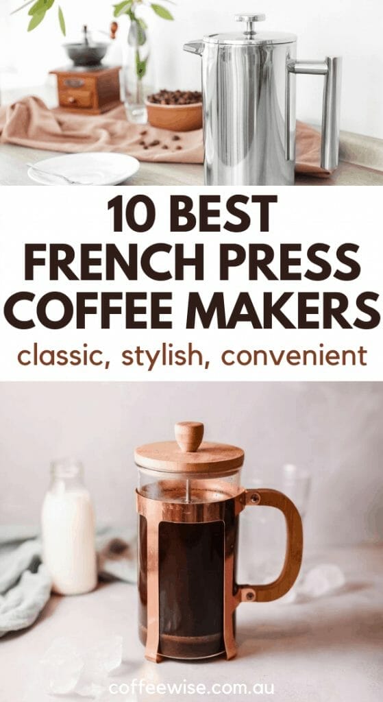 Coffee plungers with text overlay best french press coffee makers