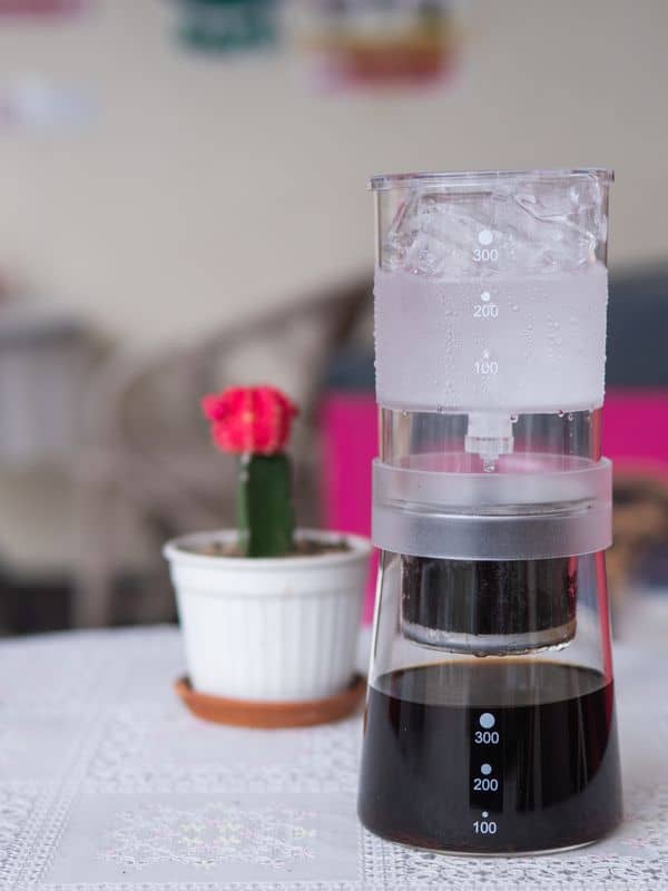 cold brew coffee maker on the table