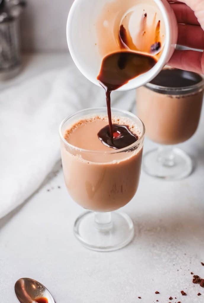 coffee panna cotta with espresso syrup