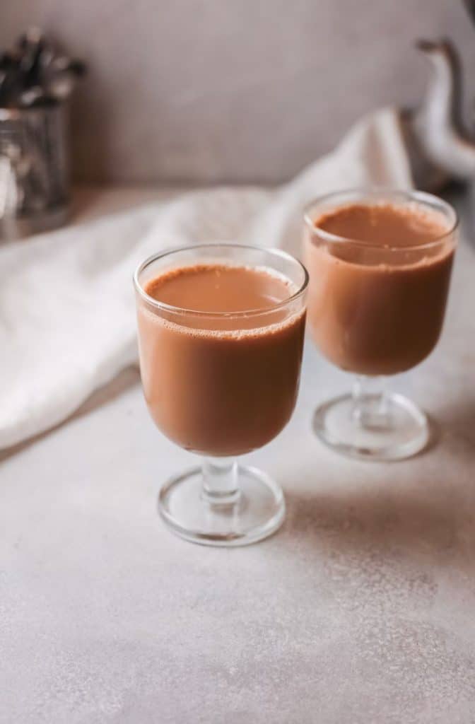 preparing cold coffee dessert panna cotta