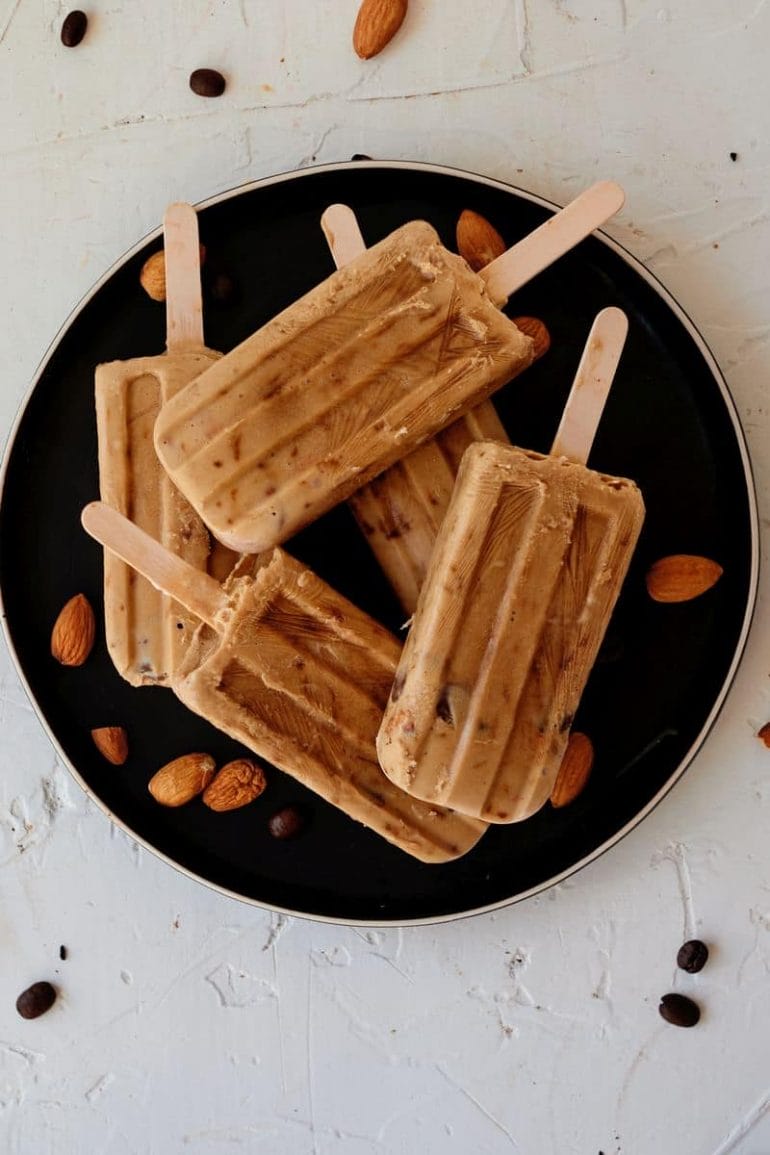 coffee ice cream bars on plate