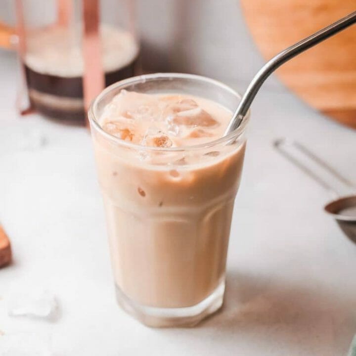 homemade iced espresso latte