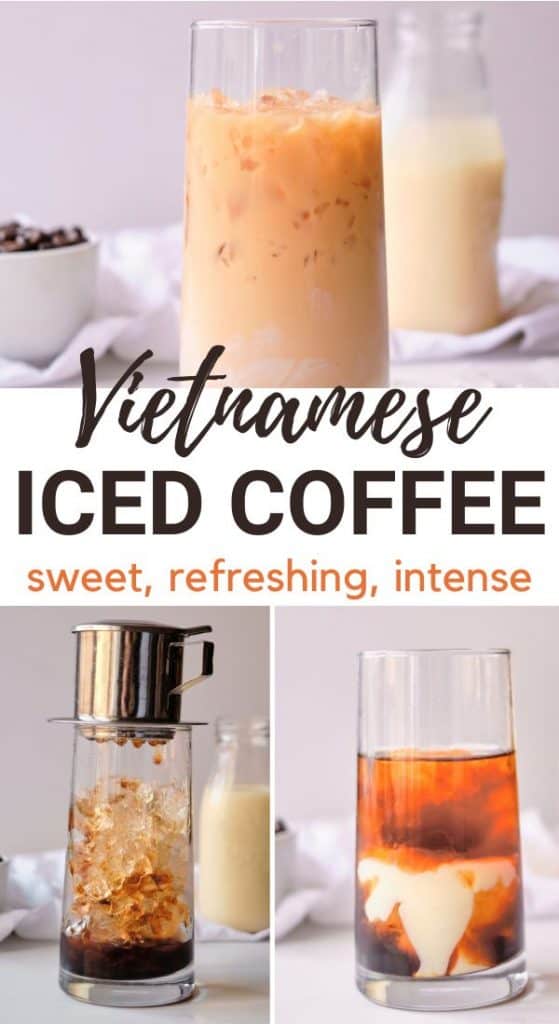 sweet iced coffee with text Vietnamese Iced coffee
