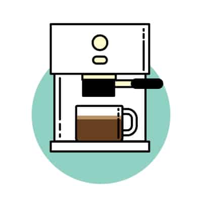 Espresso coffee brewing icon